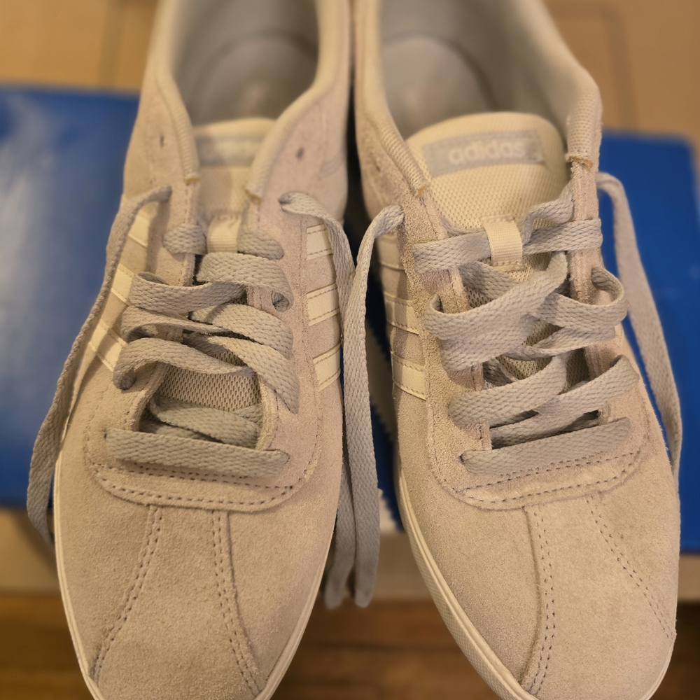 Adidas Suede Low-Top Sneakers in Light Beige